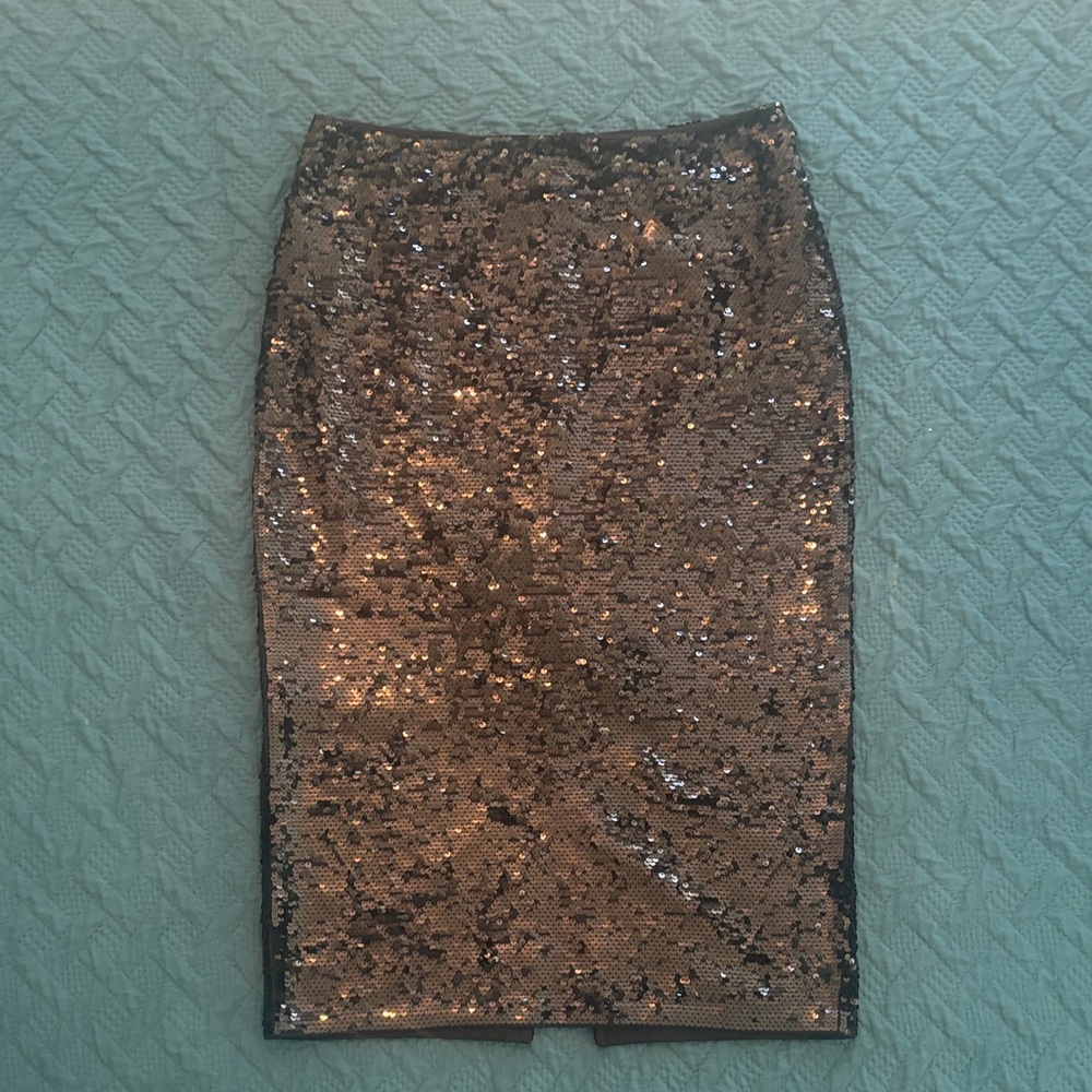 Michael Kors Black Sequin Pencil Skirt